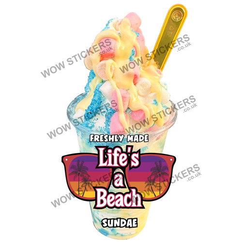 Ice cream van sticker life - van,