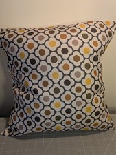 Orla Kiely Mini Spot Flower Autumn yellow orange Cushion cover Handmade 16"