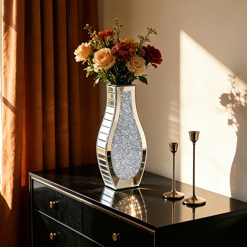 Small flower vase mirrored - small,