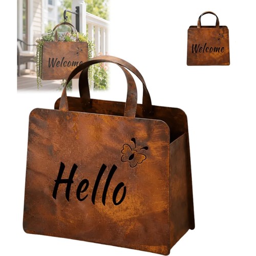 Rustic metal handbag - rustic,