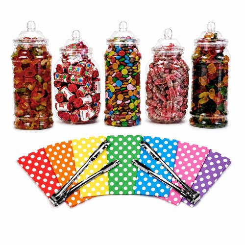 Plastic sweet jars - plastic,