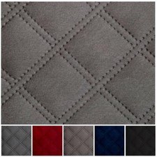 Double Stitch Embossed Diamond Quilted Velvet Velour Vehicle Upholstery Fabric