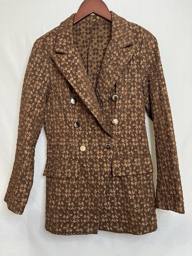 Vintage brown floral - , jacquard