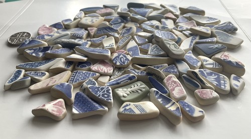 125 sea glass style pottery - 125,