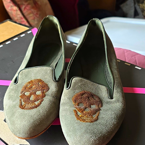 Alexander mcqueen green suede - green,