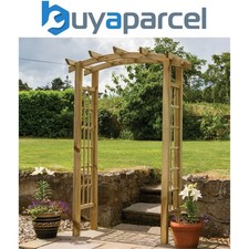 Zest Moonlight Large Trellis Wooden Garden Arch Pergola Plant PEFC Wood