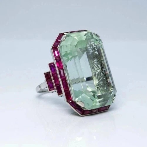 7ct emerald cut aquamarine - cut,