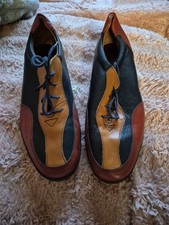 Size 8 Unisex Men's Women's Size 8 Red Blue Brown Black Lace Up Shoes Rohde