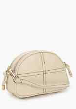 Topshop Topstitch Cream Half Moon 2 Zip Crossbody Bag - RRP £25.99
