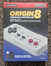 Retro-bit Origin8 2.4G Controller - GB Grey - NES / Switch / PC / Mac. 