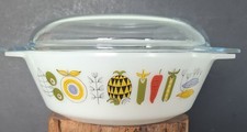 Vintage Pyrex JAJ 'Meran' Large Casserole Dish With Lid Excellent Condition 