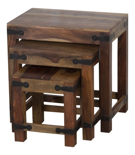 Nest tables sheesham - sheesham, metal