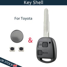 2 Button Key Fob Case Shell & TOY41 Blade For Toyota Yaris 2004 2005 2006 - 2011