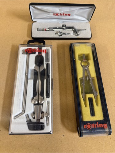 Rotring compass in cases - 3,