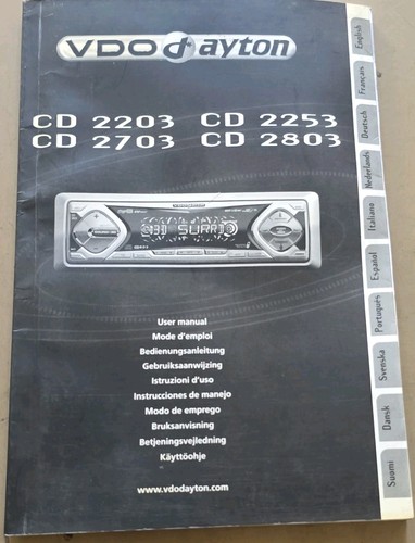Vdo dayton user manual for - for, cd