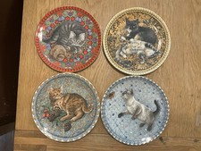 4 Lesley Anne Ivory Cat Plates