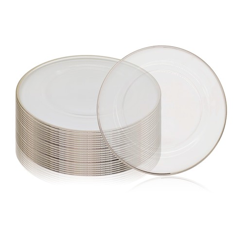 Clear acrylic charger plates - clear,