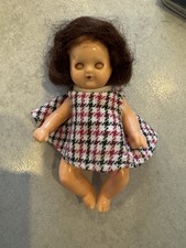 Vintage Hard Plastic Doll Pedigree 4 Inches 1950s Open And Close Eyes