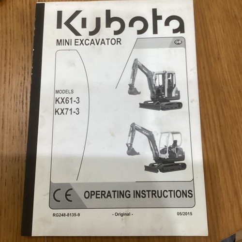 Kubota kx61 kx71 operators - kx61-3,