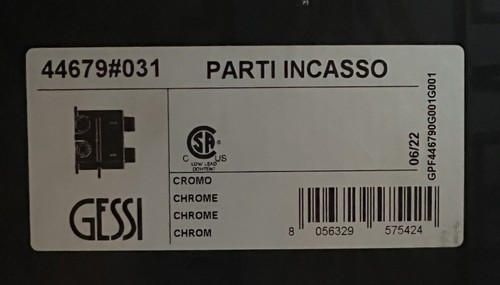 Gessi 44679 031 - rough, valve