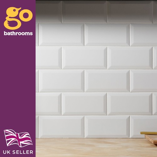 Brick white bevel ceramic - brick,