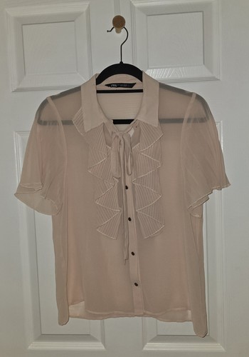 Zara frilly pussy bow - zara, blouse