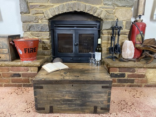 Old antique pine chest - pine,