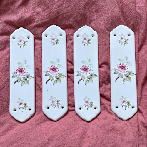Set ceramic floral finger - of,