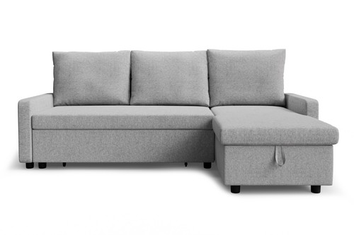 Grey corner sofa - grey, shaped
