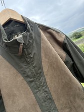 Musto Performance Clay Shooting Jacket Mens size m medium khaki Moleskin Zip Up