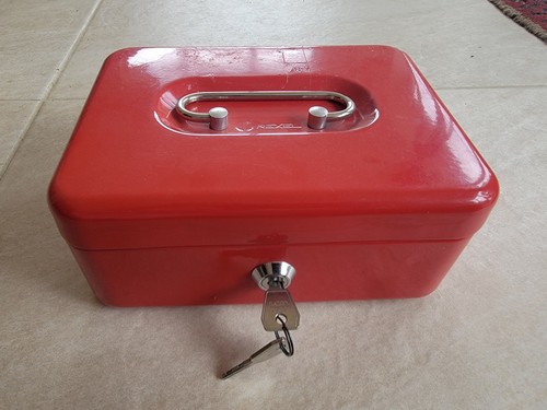 Vintage rexel red metal petty - rexel,