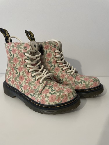 Martens kids floral boots - floral,