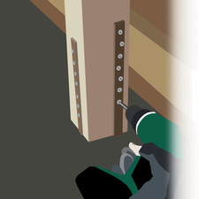 Easy Fence Post Repair Stakes 750mm Heavy-Duty Steel Fix Broken Timber Posts – 2