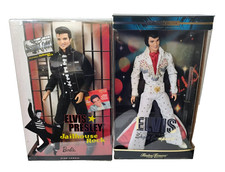 Lot of 2 Mattel Ken Elvis Presley Doll 2000 and 2009 Pink Label Unopened New