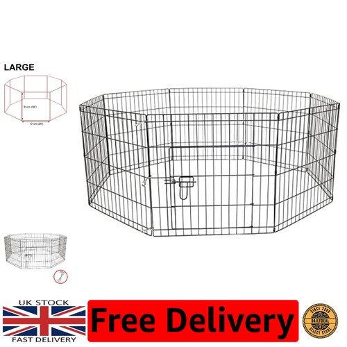 Large black pet playpen - pet,