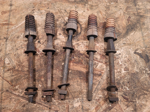 Steel bolt treaded wood - 5,