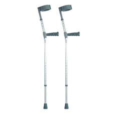 Coopers PVC Handle Double Adjustable Elbow Crutches | Singles or Pairs | 4 Sizes