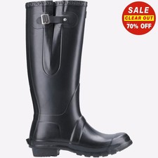 Cotswold Windsor Tall Unisex Rubber Outdoor Wellington Boots Black
