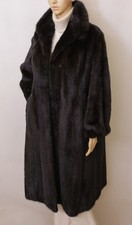 REAL MINK FUR SAGA BLACK DARK