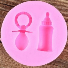 1pc Silicone Fondant Mould Baby Dummy Bottle Cake Mold Chocolate Baking Decor-ml