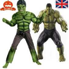 Deluxe Incredible Hulk Age 3-8 Boys Fancy Dress Kids Marvel Avengers Costume UK