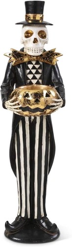 Skeleton butler holding - skeleton,
