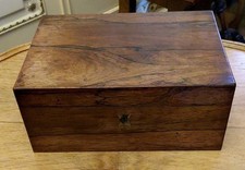 Antique Rosewood 19th Century Victorian Sewing Work Box 11 x 8 x 4 3/4 Inches