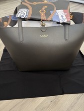 LAUREN RALPH LAUREN Green Faux Leather Reversible Tote Bag Purse BNWT RRP £219