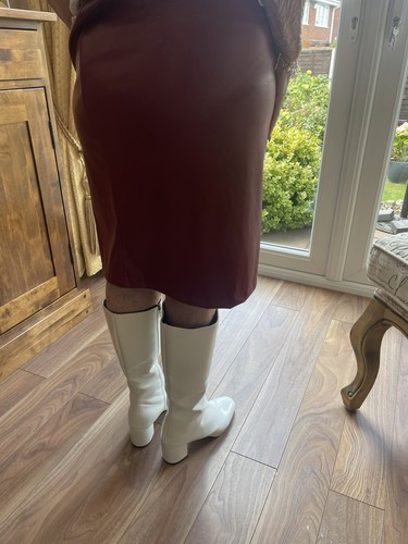 White knee length - length, boots
