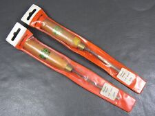 Pair vintage carving gouge chisel 1/8" 1/4" 9 19 old tool by Henry Taylor