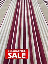 Laura Ashley Fabric Material Irving Stripe Cranberry SOLD PER METRE