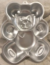 LN 2007 ADORABLE Teddy Bear w/ Heart Aluminum Cake Pan/Mold 10" x 13" #2105 1193