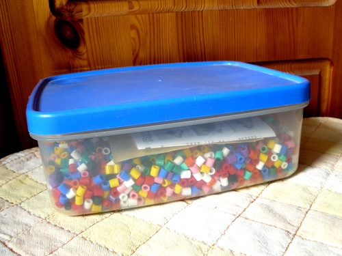 Vintage hama beadwork - beadwork, board