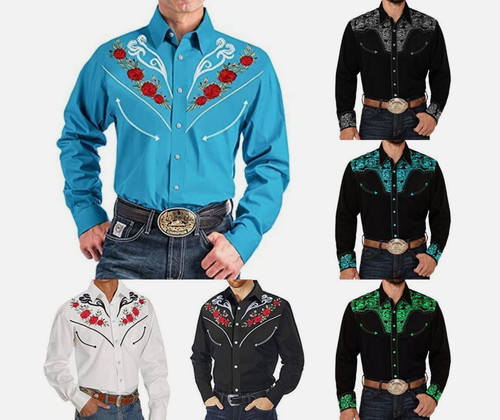 Western printed shirts retro - shirts,